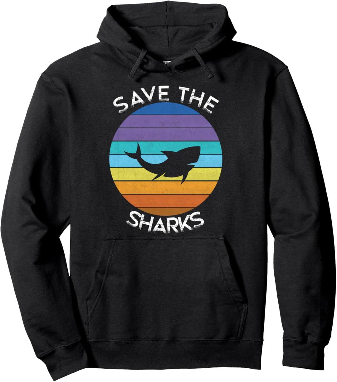 Tauchen Hai Haie Shark Fish Retro Vintage Pullover Hoodie