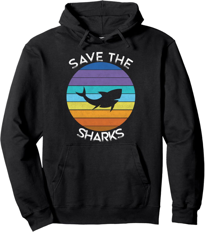 Tauchen Hai Haie Shark Fish Retro Vintage Pullover Hoodie