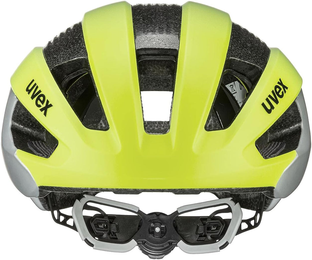UVEX Fahrradhelm Rennradhelm UVEX Rise CC TOCSEN Gr 52-59 cm, neon Yellow Silver 56-59 cm, 56-59 cm