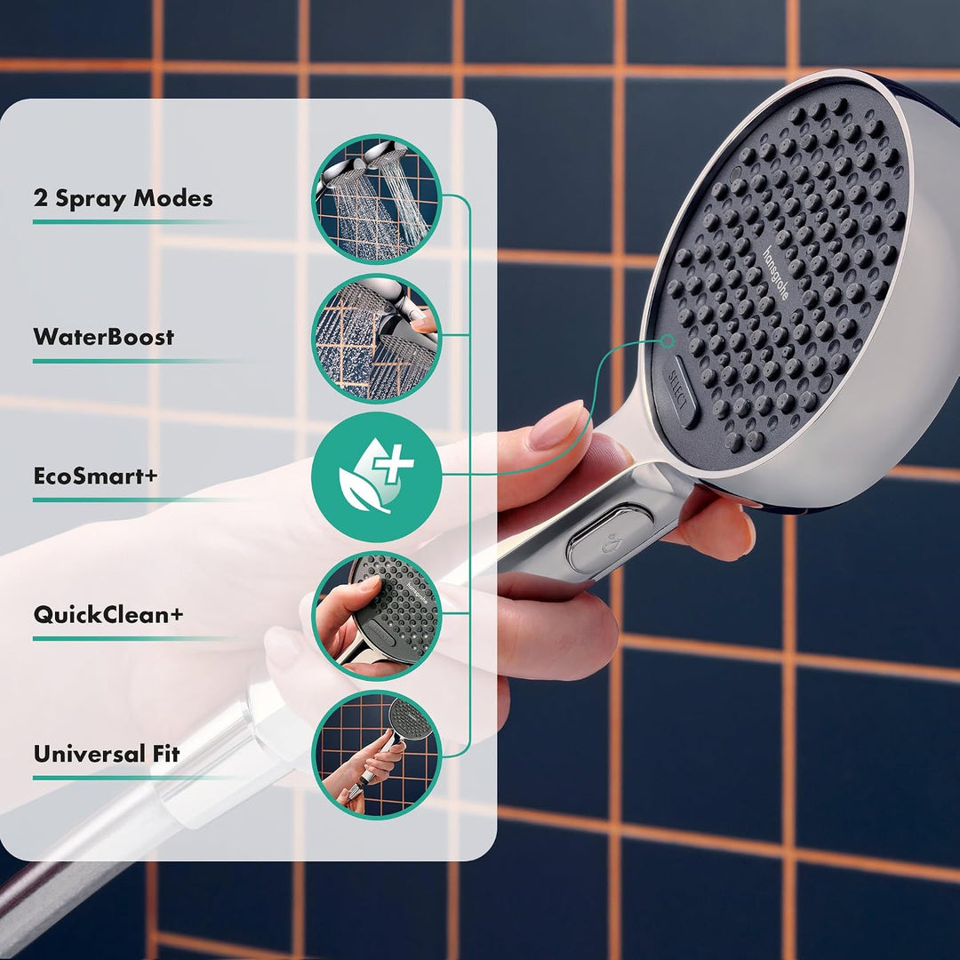 hansgrohe Activera Select S - wassersparender Duschkopf max. 6 l/min (EcoSmart+) mit WaterBoost-Funk
