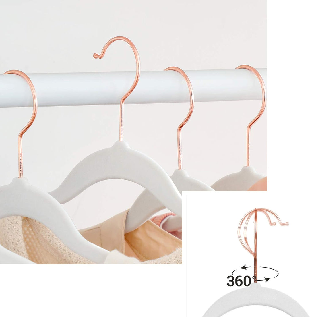 SONGMICS Kleiderbügel Samt, 20er Set, Jackenbügel, 41,5 cm breit, Anzugbügel, dünn, gut belastbar, u