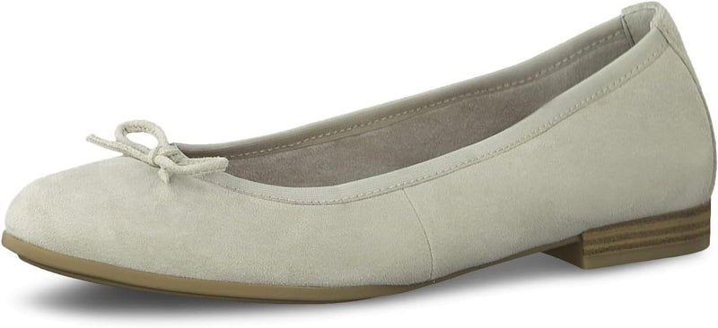 Tamaris Damen Klassische Ballerina 1-22116-26 Weiss 37 EU Lt Grey Suede, 37 EU Lt Grey Suede