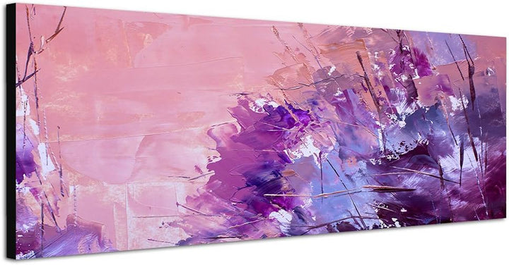 Paul Sinus Art Panoramabild auf Leinwand und Keilrahmen 150x50cm Ölmalerei abstrakt Grunge