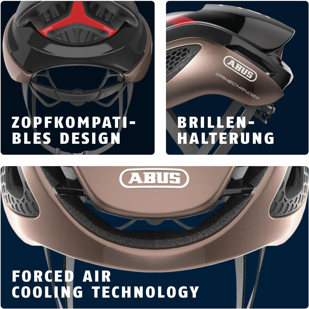 ABUS Rennradhelm GameChanger - Aerodynamischer Fahrradhelm mit optimalen Ventilationseigenschaften f