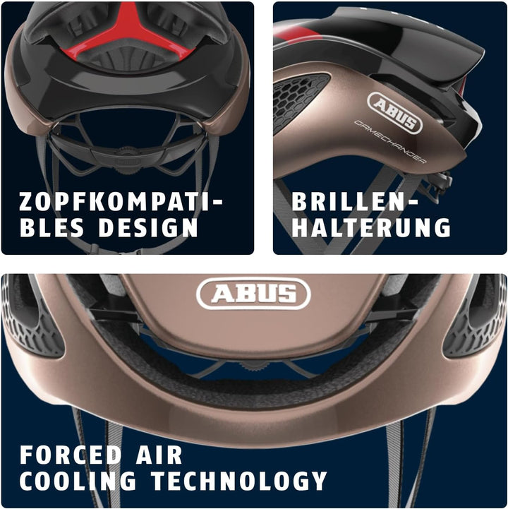 ABUS Rennradhelm GameChanger - Aerodynamischer Fahrradhelm mit optimalen Ventilationseigenschaften f