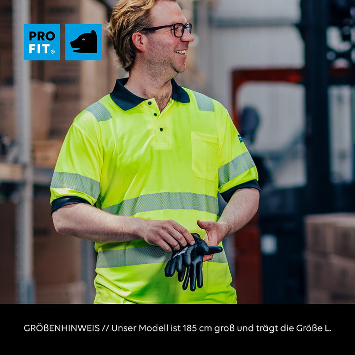 PRO FIT Warnschutz Poloshirt - EN ISO 20471 - UV-Schutz 40+ - Atmungsaktiv - Nachhaltiger Lyocellmix