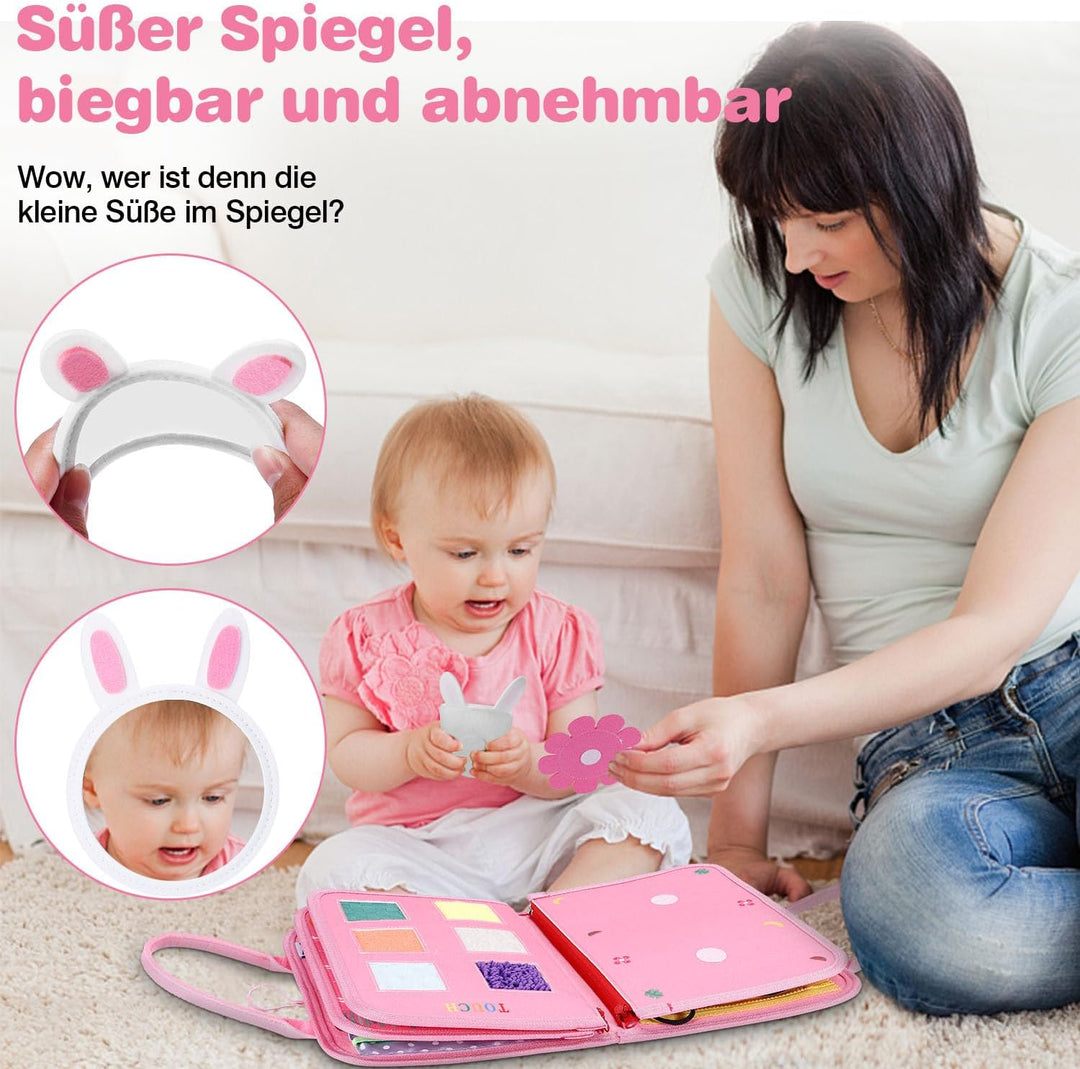 JHkim Busy Board Deutsch Montessori Spielzeug ab 1 2 3 4 Jahr Junge Mädchen, Baby Sensorik Geschenk