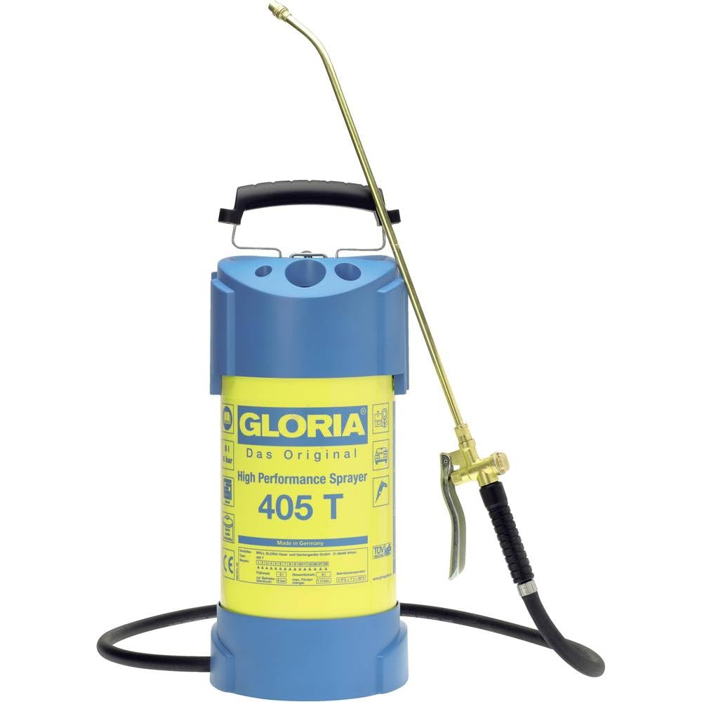 GLORIA Hochleistungssprühgerät 405 T | Gartenspritze | 5 L Füllinhalt | Drucksprüher aus Stahl | Mit