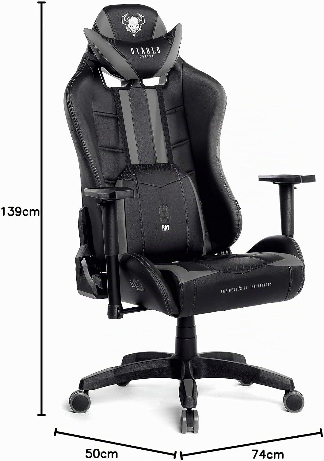 Diablo X-Ray Gaming Stuhl Bürostuhl Gamer Chair Schreibtischstuhl 4D Armlehnen Ergonomisches Design