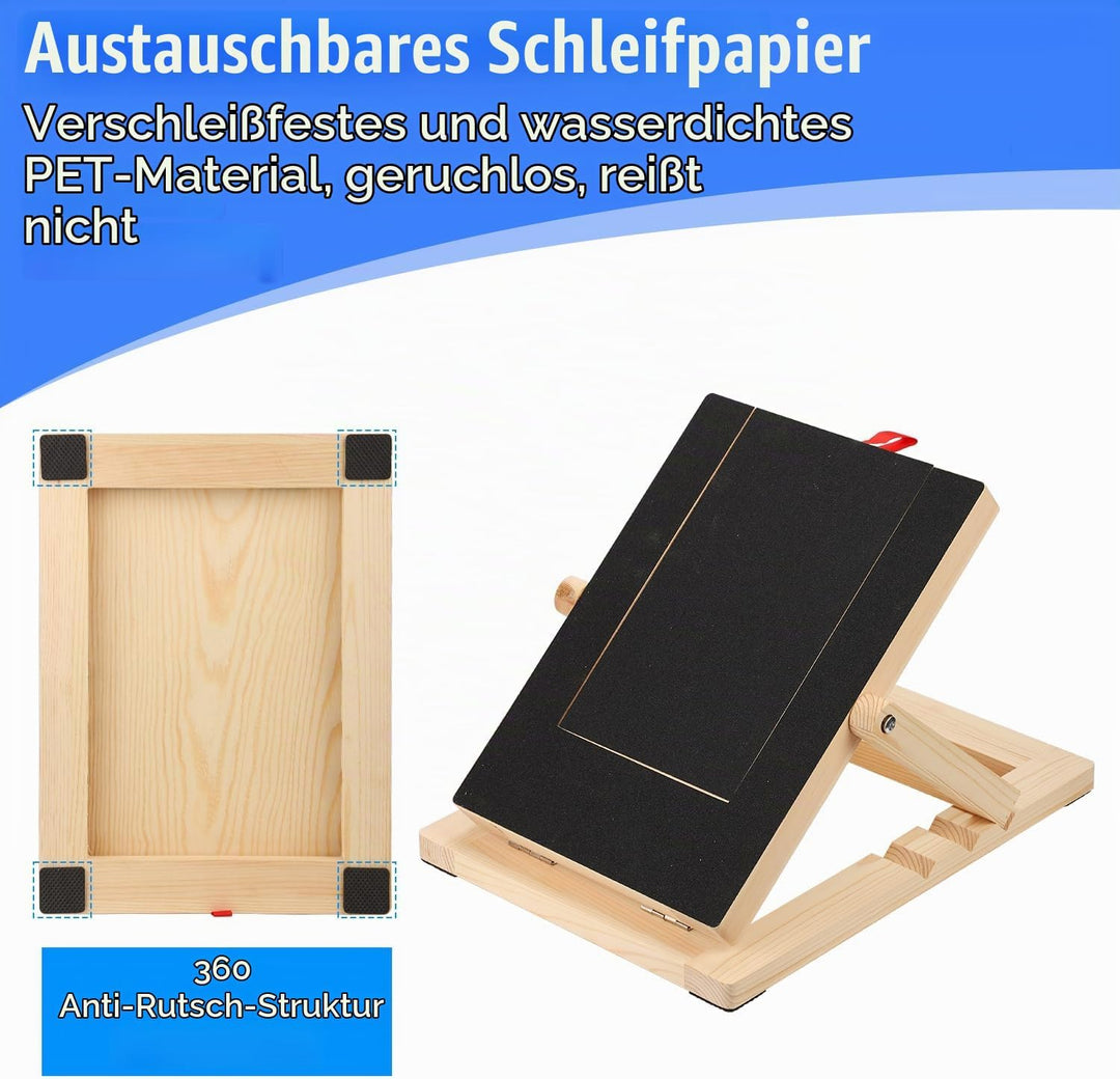 Grosses Kratzbrett für Hunde mit Leckerli Schublade für Hunde, Multifunktional Kratzbrett für Nägel