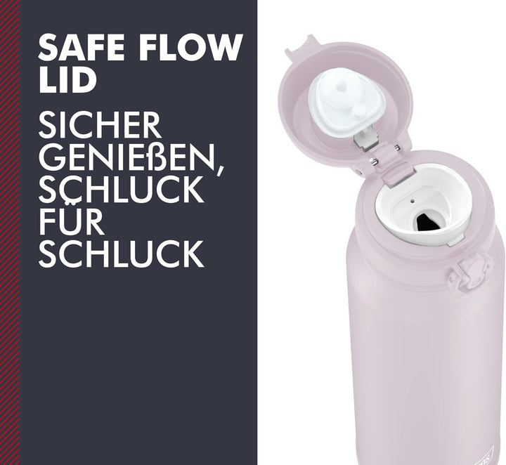 THERMOS ULTRALIGHT BOTTLE 0,75l, soft pink mat, Thermosflasche aus Edelstahl, 10 heiss / 20 h kalt,