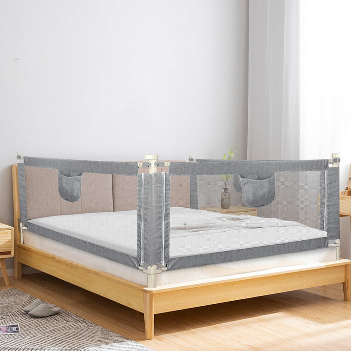 Rausfallschutz Bett, Bettgitter Rausfallschutz, Kinderbettgitter Höhenverstellbar, Bettschutzgitter