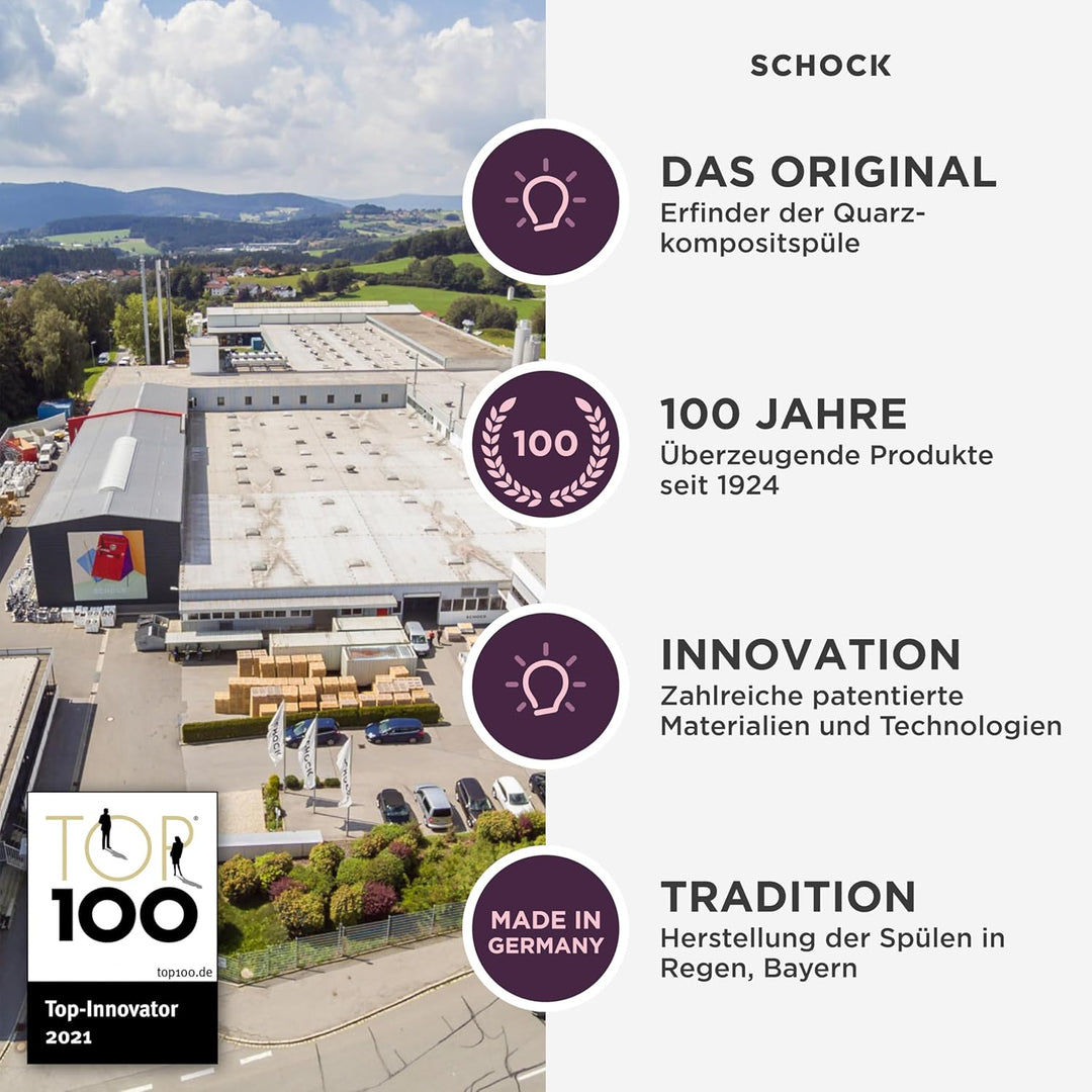 SCHOCK Küchenarmatur Epos Bronze – braune hochdruck Armatur mit Festauslauf und Standard Norm-Anschl