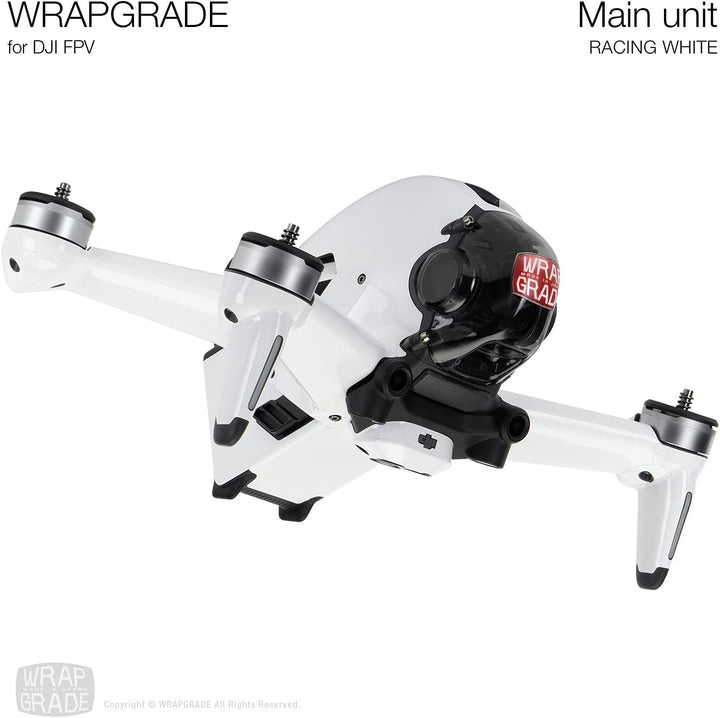 WRAPGRADE Skin Kompatibel mit DJI FPV (Racing White)