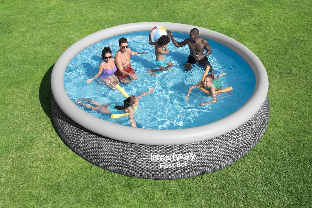 Aufblasbarer Pool Bestway 457 x 84 cm Grau 9677 L