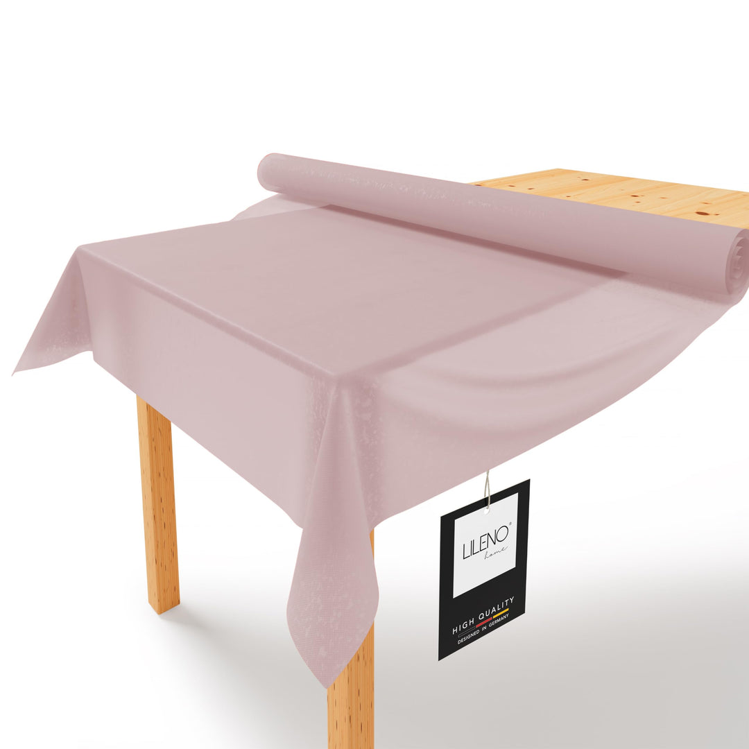 LILENO HOME Tischdeckenrolle 1,10 x 25 m - Tischdecke Rosé aus Vlies - Stoffähnlich, abwaschbare Tis