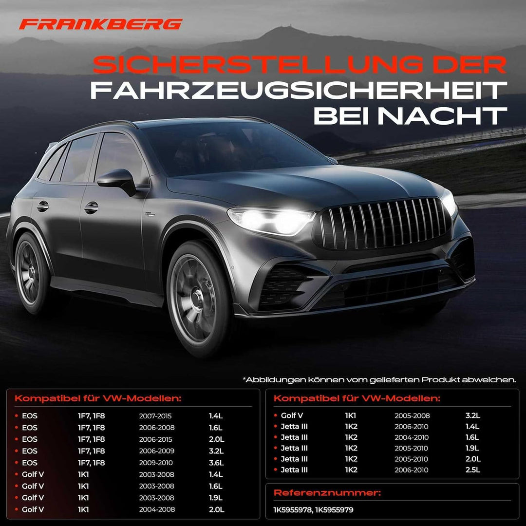 2x Teleskopdüse Hubzylinder Scheinwerfer Links Rechts für E-O-S 1F7 1F8 Golf V 1K1 Golf V Variant 1K