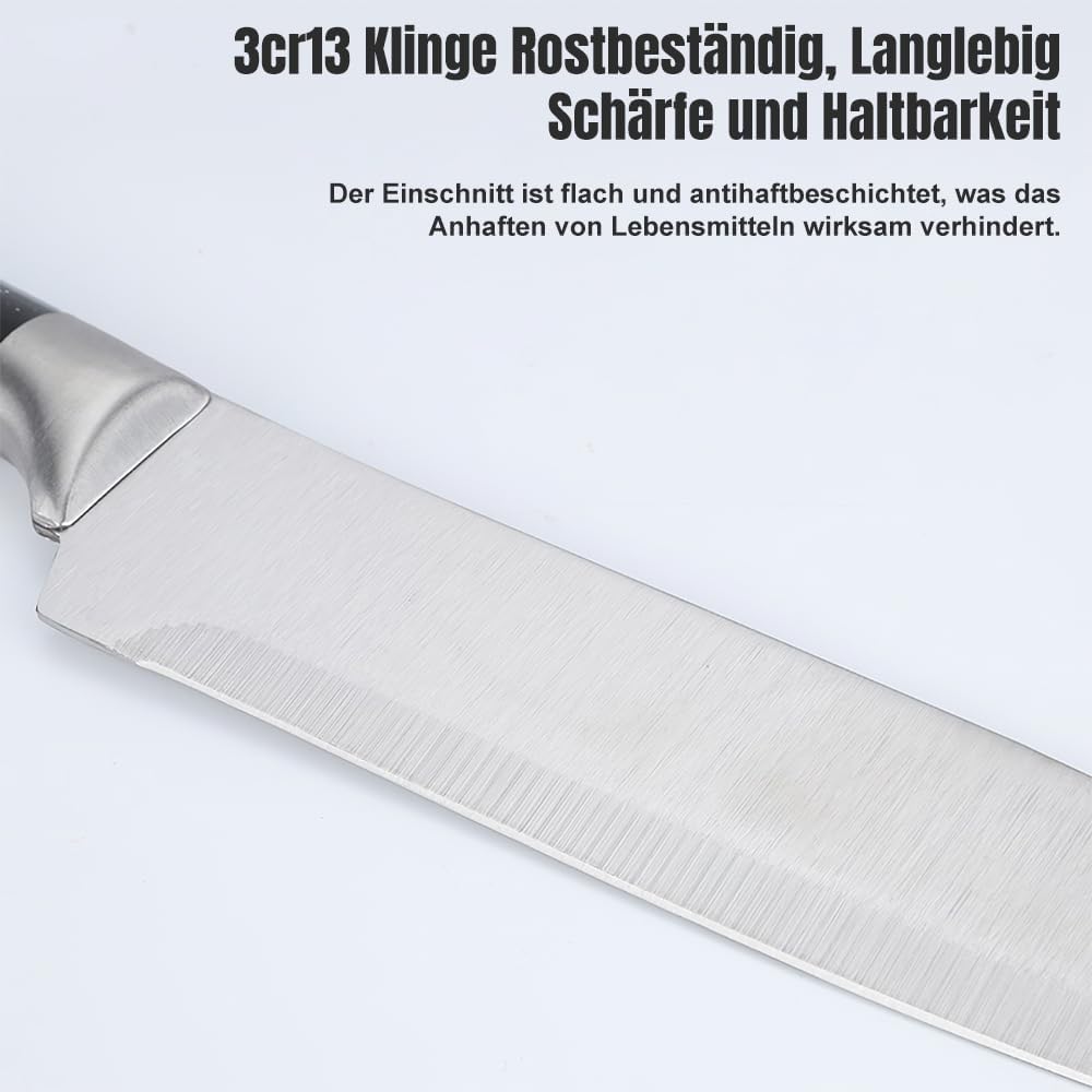 6-Piece Knife Set, Kitchen Knife Set with Knife Block - Stainless Steel Knife, with Ergonomic Handle