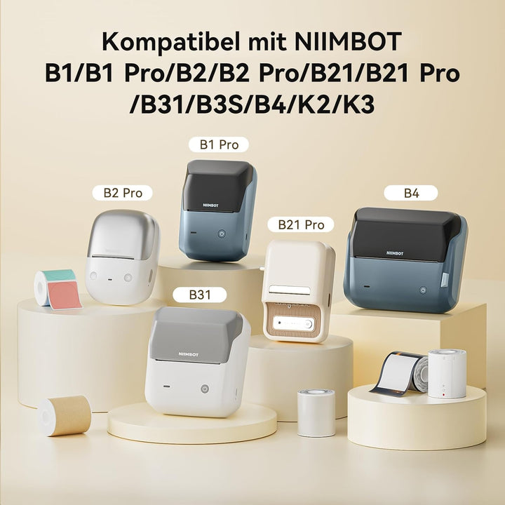 NIIMBOT Etiketten für B1 B1Pro B2 B2Pro B21 B21Pro B31 B3S K3 Etikettendrucker, 10 * 20mm/4L 300 Eti