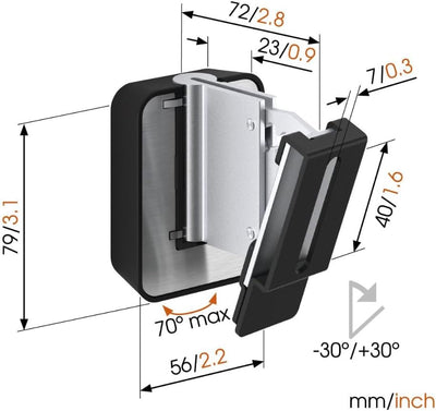 Vogel's SOUND 3200 Universelle Lautsprecher Wandhalterung, Max. 5kg, Neigbar-30°/+30°, Schwenkbar bi