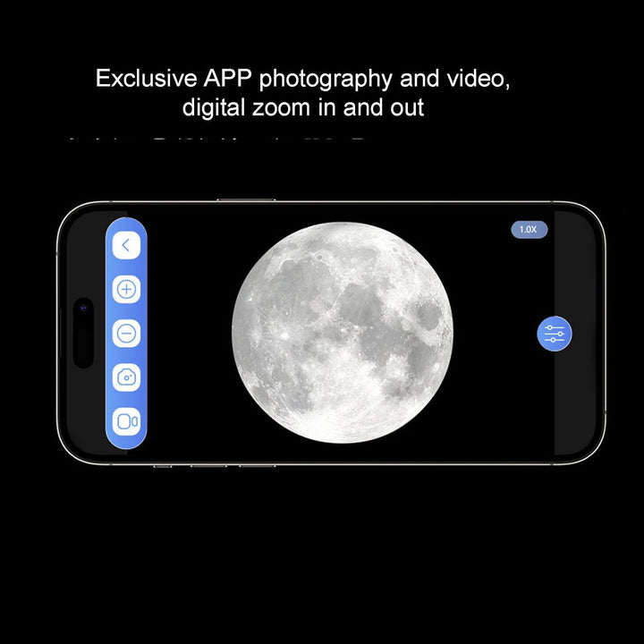 Denash WiFi Teleskopkamera Okular, Kabelloses 2,8 Zoll Display, 1080P Videorecorder für Astrofotogra