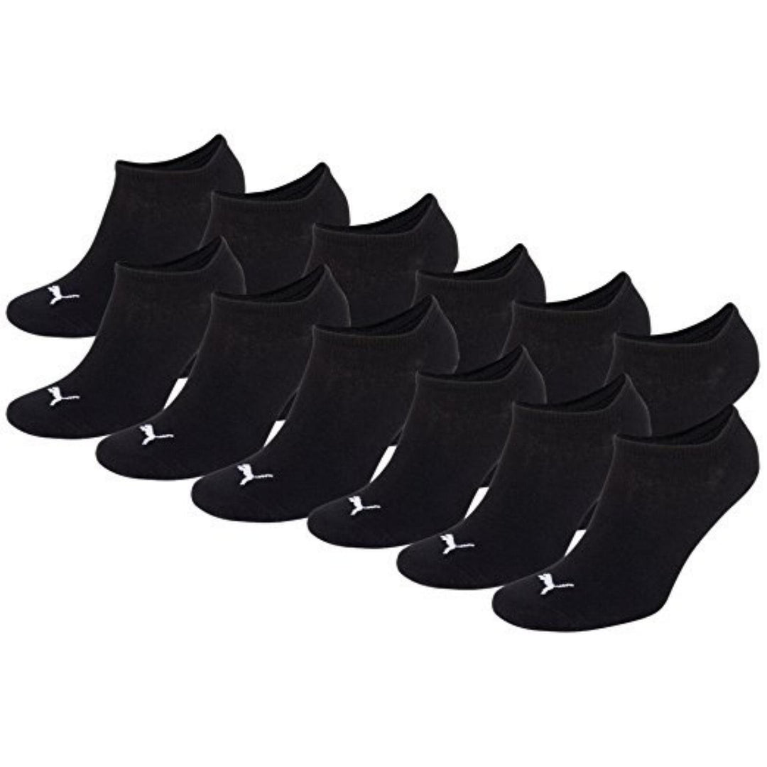PUMA Unisex Unisex Sneaker Plain 12p Freizeit 35-38 9Paar = schwarz, 35-38 9Paar = schwarz