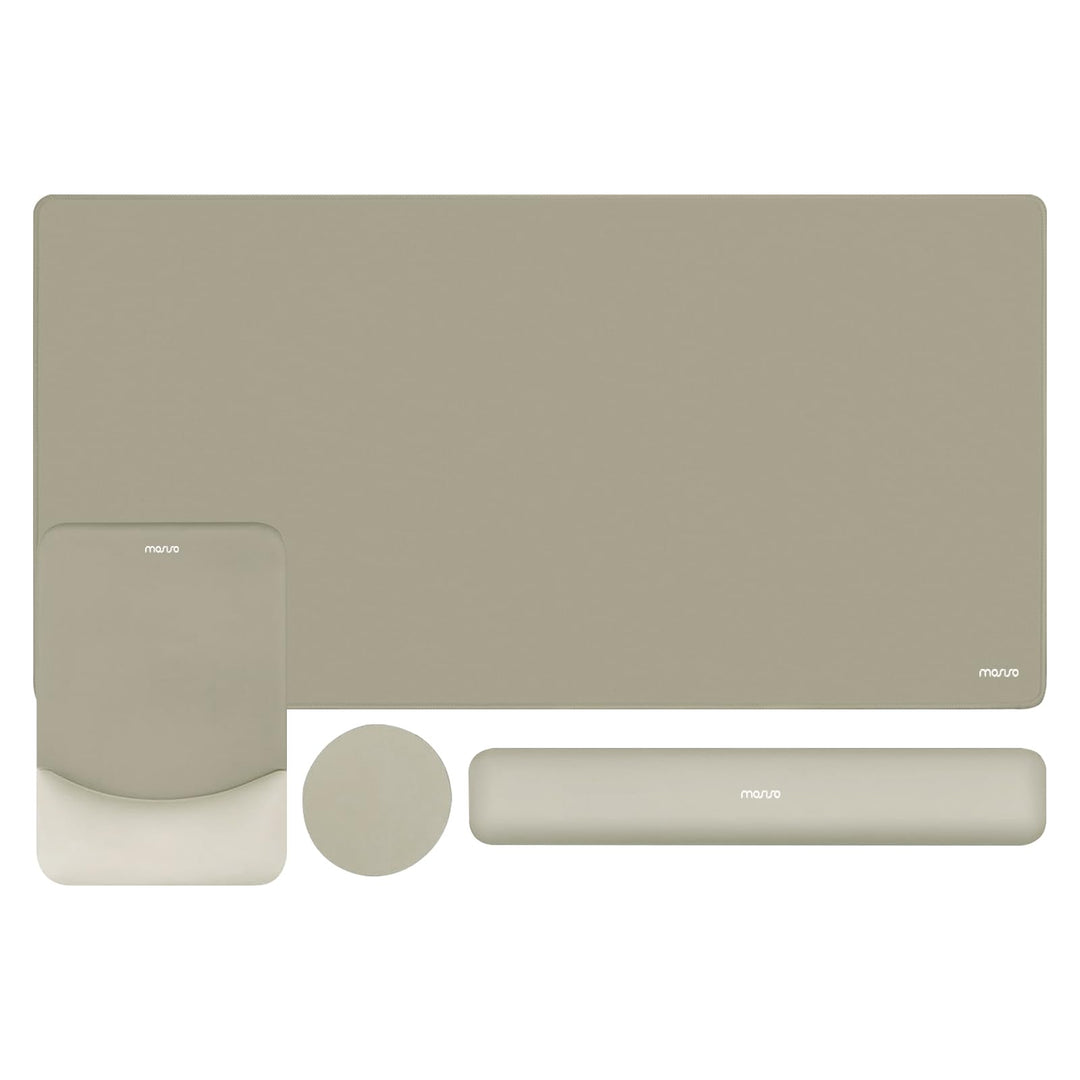 MOSISO Tastatur Mauspad Set,Grosses Mauspad&amp;Rechteckige Tastatur Handgelenkauflage mit Handgelenkauf