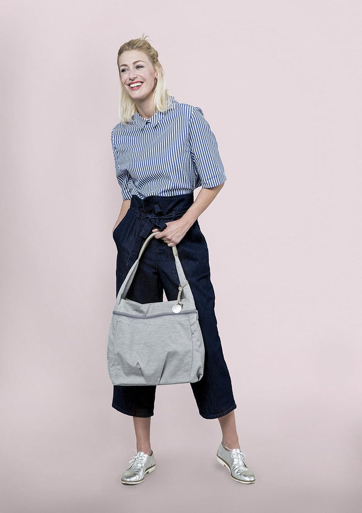 LÄSSIG Baby Wickeltasche Stylische Tasche nachhaltig Babytasche/Green Label Hobo Bag Grau, Grau