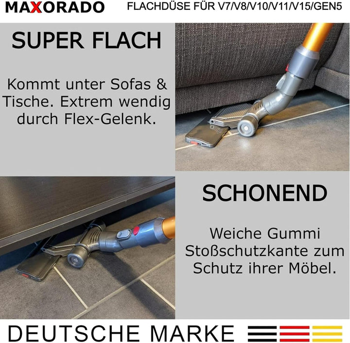 Flachdüse für Dyson V6 DC58 DC59 DC61 DC62 V6 DC26 DC29 DC31 DC36 DC37 DC33 DC38 DC39 DC47 DC50 DC72