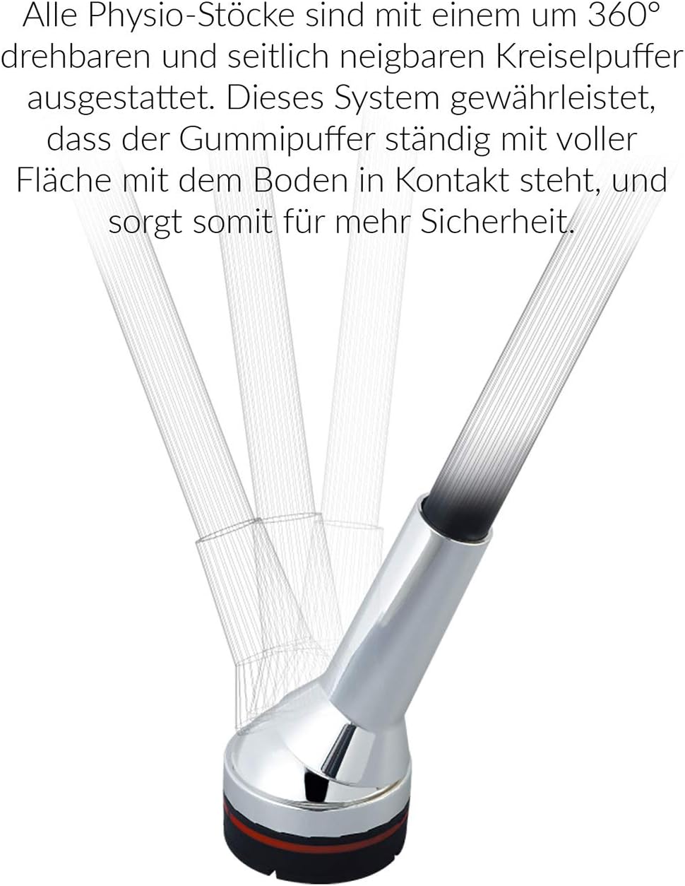 Gastrock Gehstock Physio mit Derbygriff - Rubinrot, Rubinrot