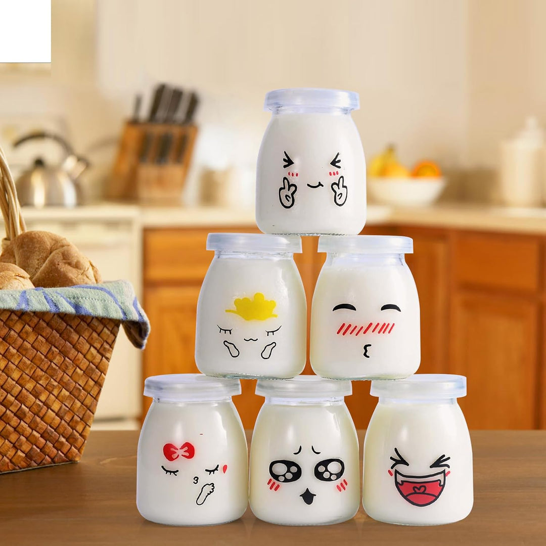 MumdoYAL Joghurtgläser mit deckel - Glasbehälter für Pudding und Joghurt, 12-teilig (150ml*12)