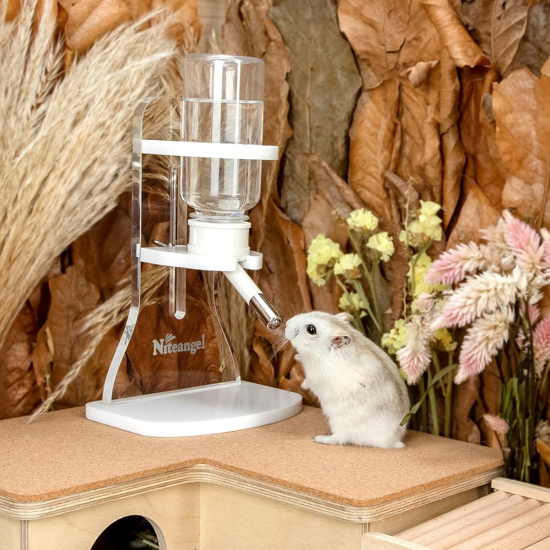 Niteangel Wasserflasche mit Ständer für syrische Zwerghamster, Gerbils, Mäuse, Ratten, Degus und kle
