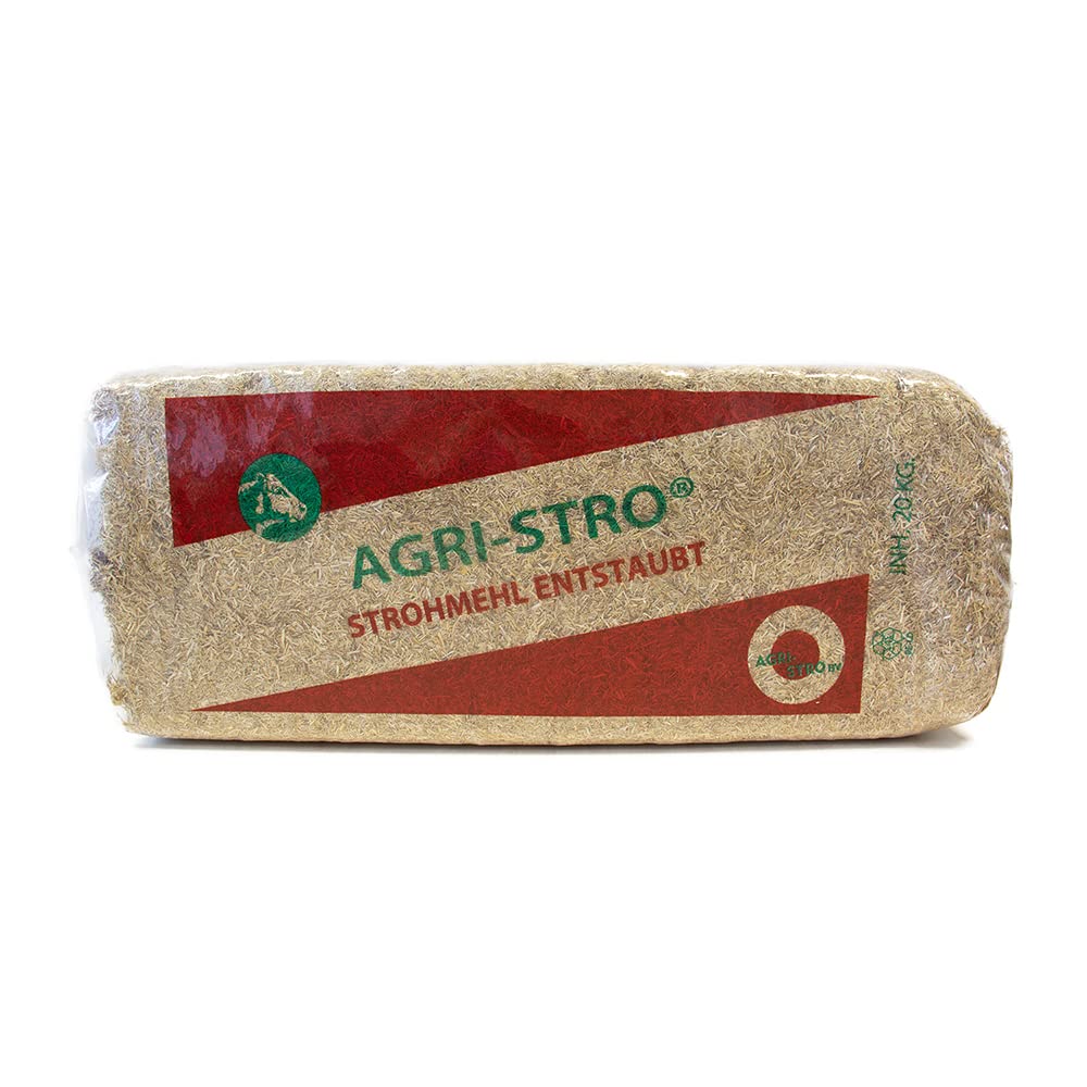 Strohmehl entstaubt 20 kg Länge: 1-2 cm geeignet für Allergiker Kleintier- und Pferde- Einstreu
