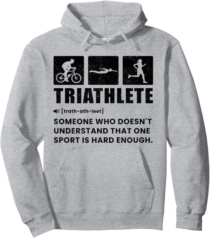 Die Definition von Triathles – Schwimmen, Radfahren, Laufen Pullover Hoodie