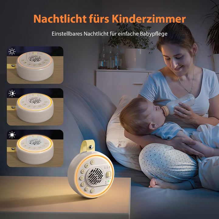 Lemnoi White Noise Machine Tragbare Einschlafhilfe Babys Geräuschmaschine Weisses Rauschen mit 22 Be