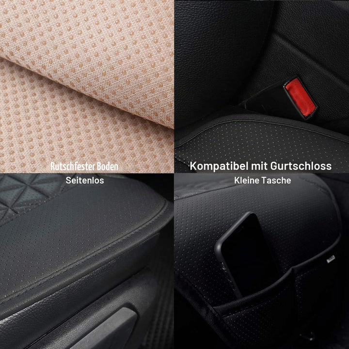 Black Panther 1 Stück Luxus PU-Leder Sitzbezug Auto Vordersitze, Kompatibel mit 95% Autos,Keine Sitz