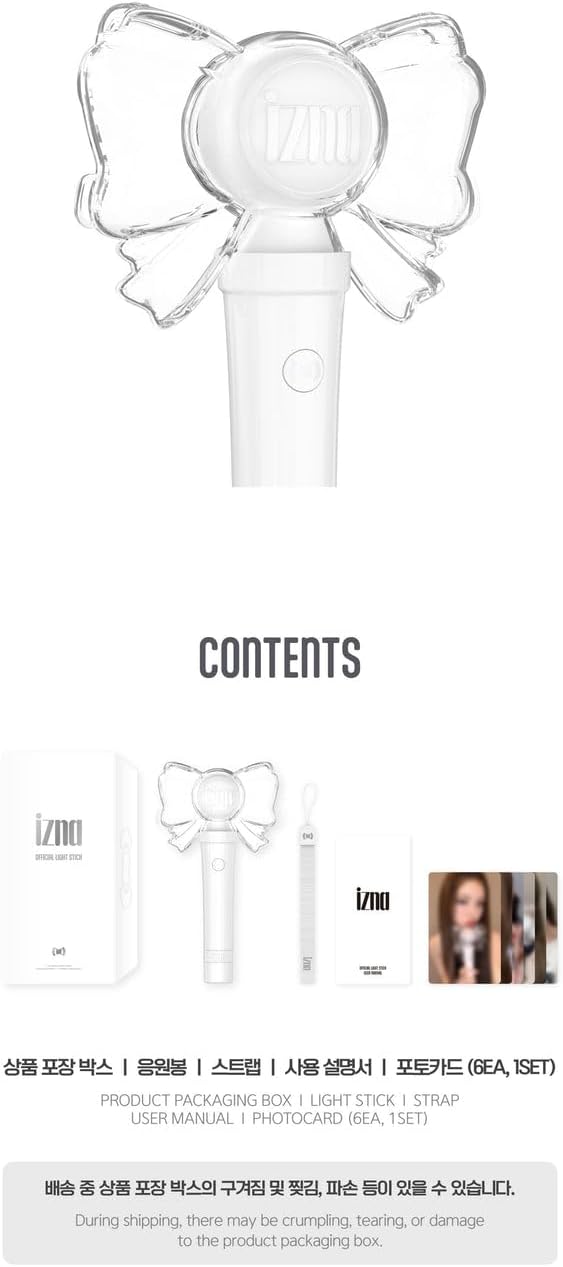 IZNA - OFFICIAL LIGHT STICK + 6 Selfie Photocards Set