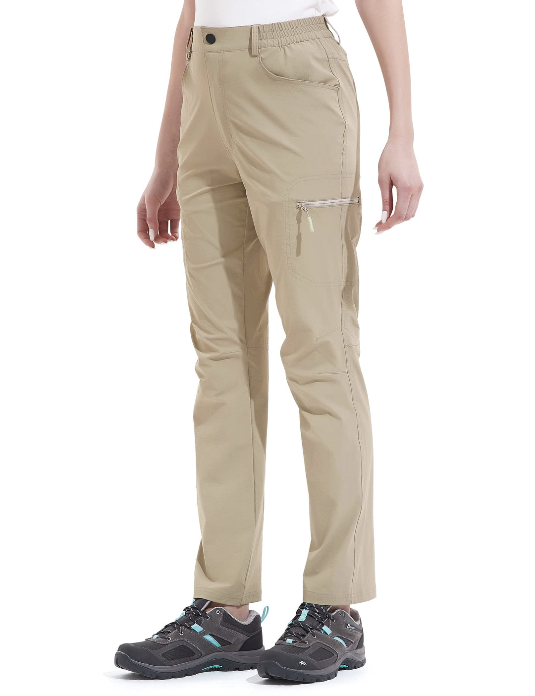 KUTOOK Outdoorhose Damen Trkkinghose Wanderhose mit 5 Taschen Arbeithose Leicht Stretch Kratzfest Sc