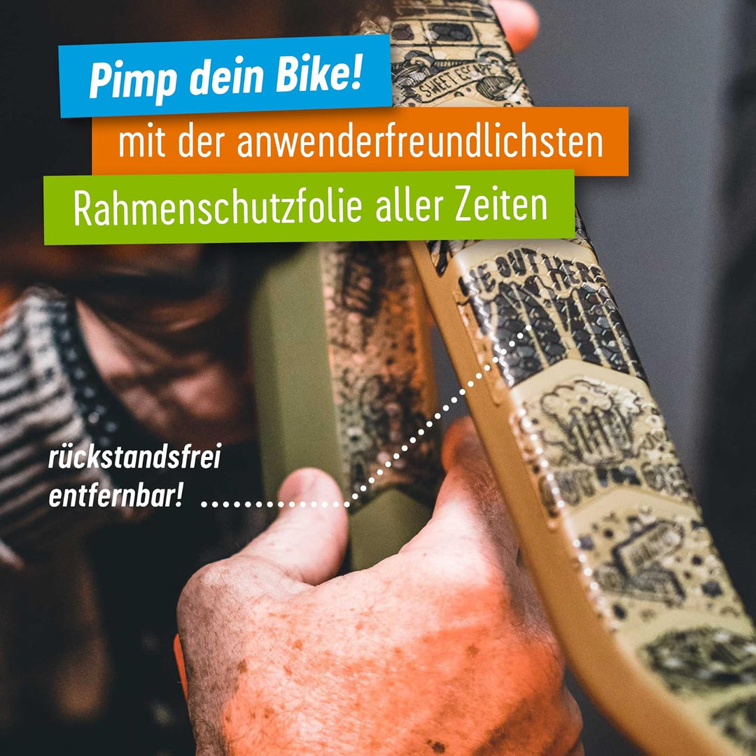 Riesel Design® Frame:Tape 3000 Fahrrad Rahmenschutz - Stylische Fahrrad Schutzfolie / 17 Selbstklebe