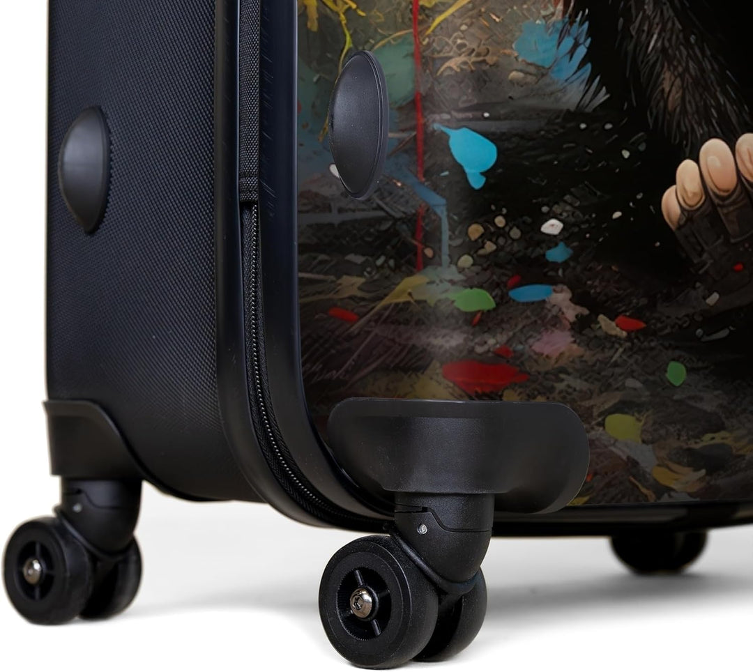 NoBoringSuitcases.com® Koffer XL Gross 77x51.5x28 cm Hartschale Reisekoffer 4 Rollen Leicht Koffer T