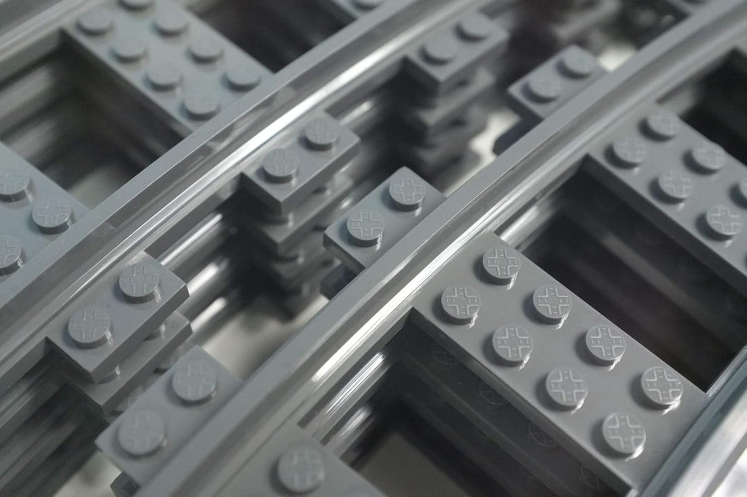 Trixbrix.eu Curved Tracks R56 Compatible with Lego City Train Sets 60197 60198 10277 60205 60238 603