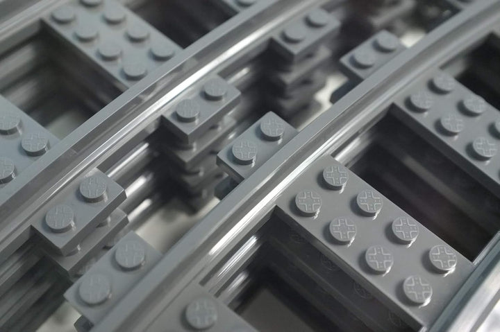 Trixbrix.eu Curved Tracks R56 Compatible with Lego City Train Sets 60197 60198 10277 60205 60238 603