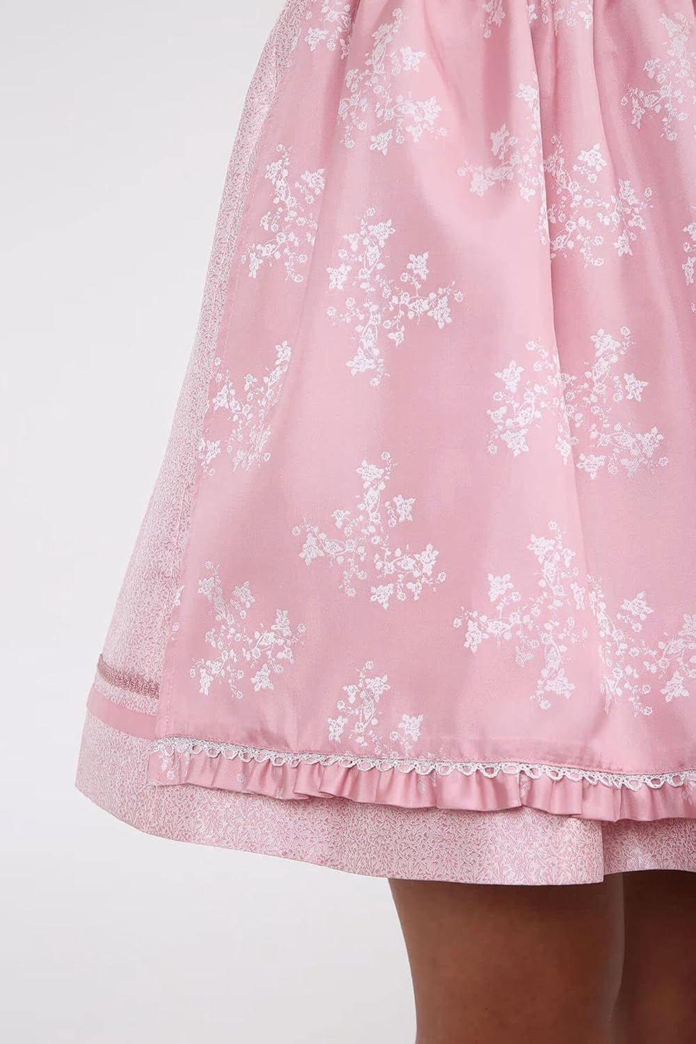 Krüger Madl Damen Dirndl Sina (60cm) 38 rosa/weiss/altrosa, 38 rosa/weiss/altrosa