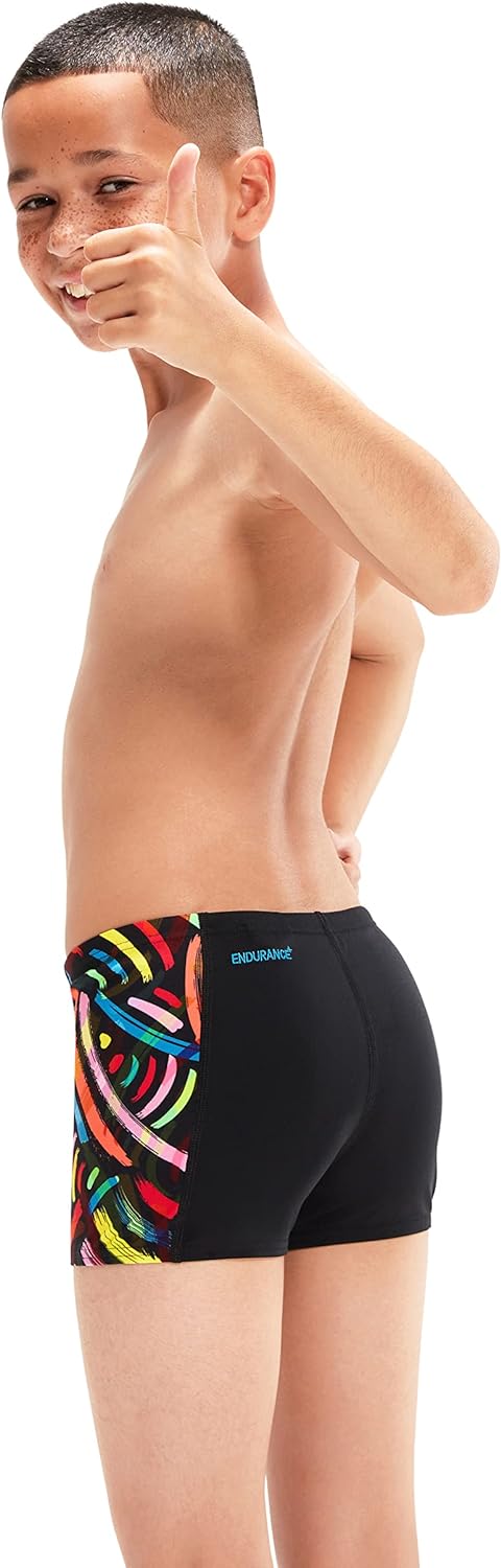 Speedo DIGI ALOV PANL ASHT JM Black/RED BLK/VLCORG/FLUGRN/BRTYEL/LPIS1 9-10 Jahre Schwarz/Red, 9-10