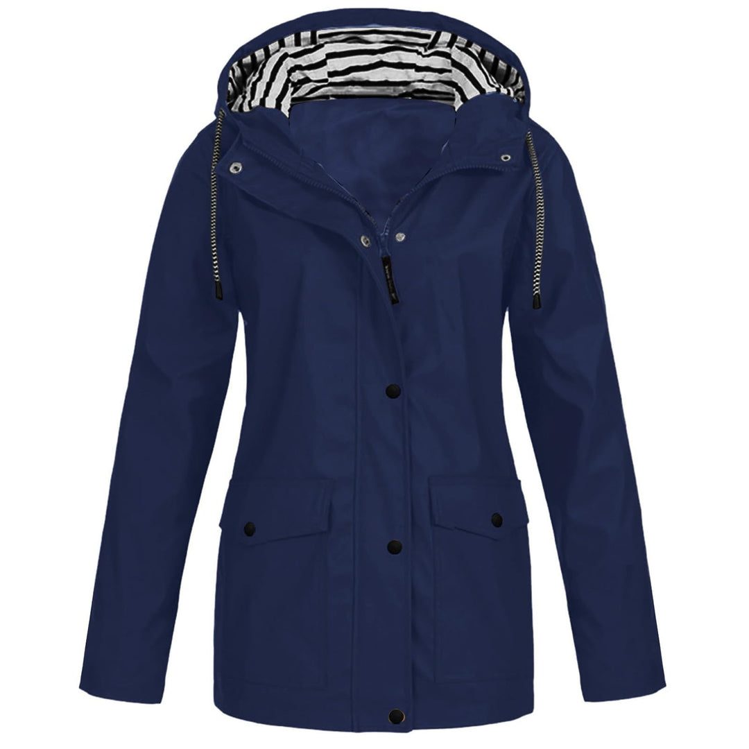 Regenjacken Wasserdicht Damen Outdoor Solid Colour Sweatshirt Punch Jacke wasserdichte Regenjacke Pr