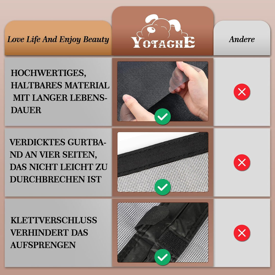 Yotache Fliegengitter Tür, Magnetvorhang Doppeltür 158x206cm Mückenschutz Ideal für die Schiebetür B