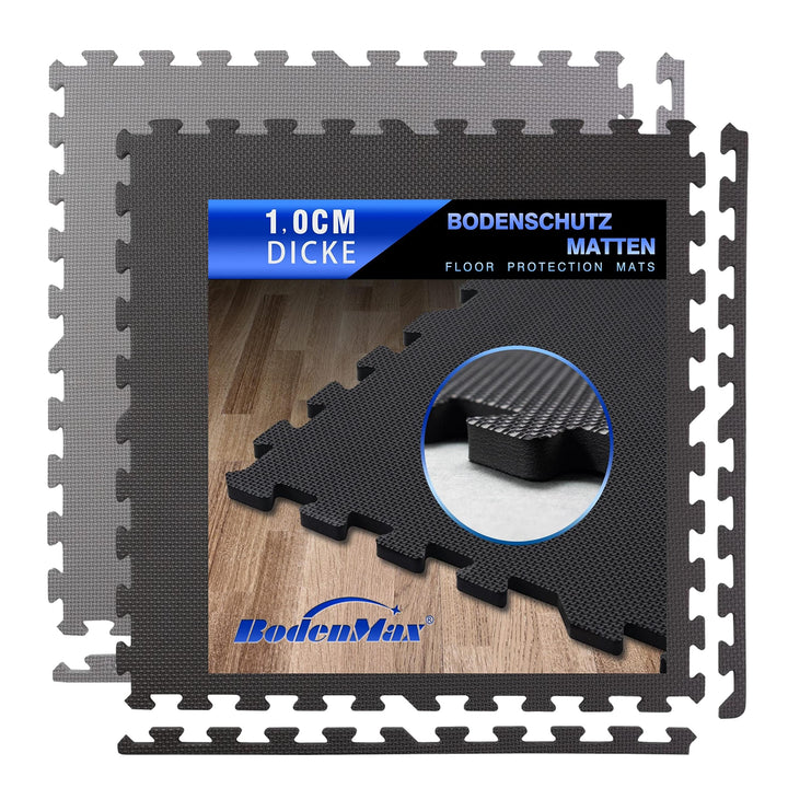 BodenMax Bodenschutzmatte Sportmatte Puzzlematte Fitnessmatte rutschfest Bodenschutz Pool Unterlegma