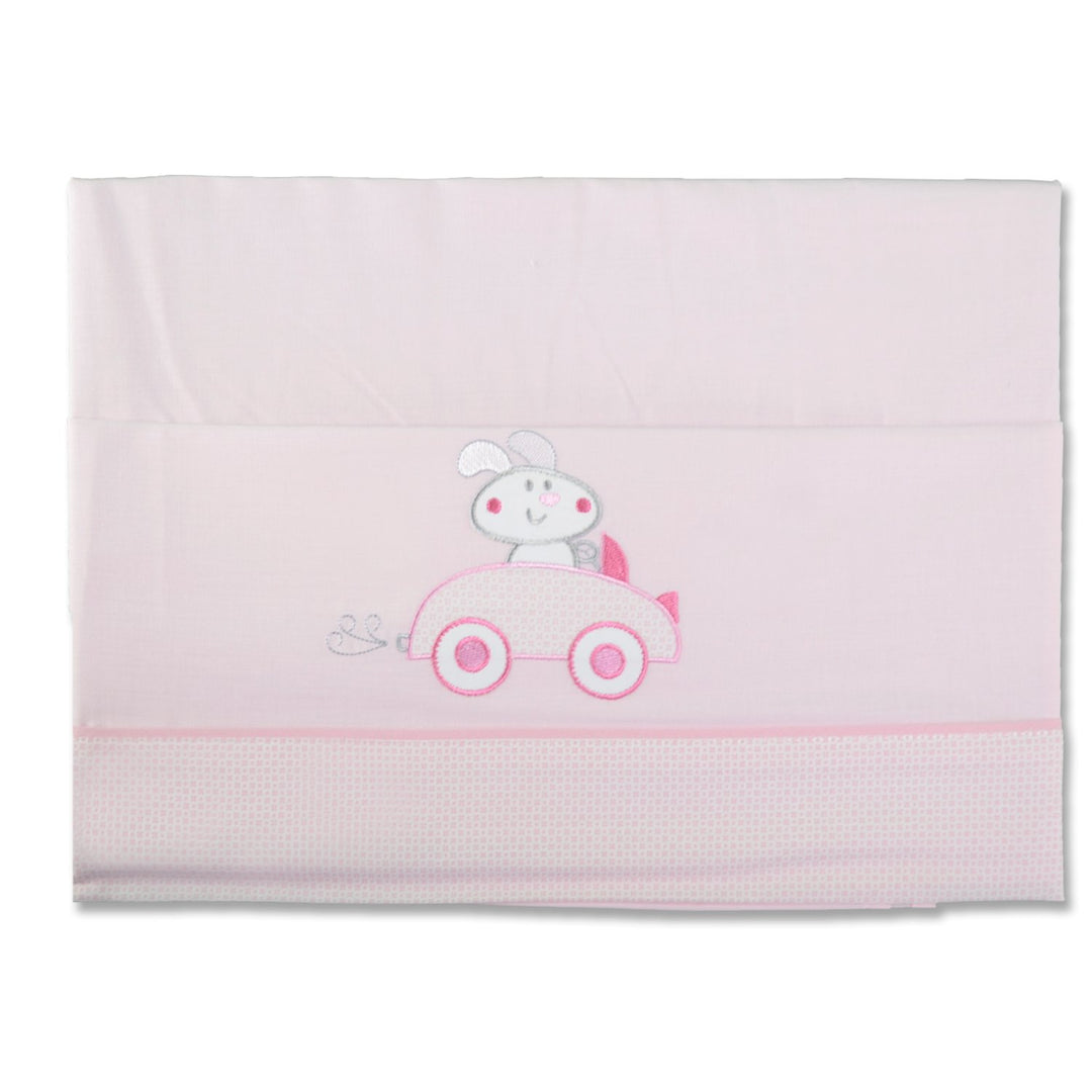 Pekitas Bebe Feine Bettwäsche 3-teilig Wiege 50 x 80 cm100 % Baumwolle Rosa, Rosa