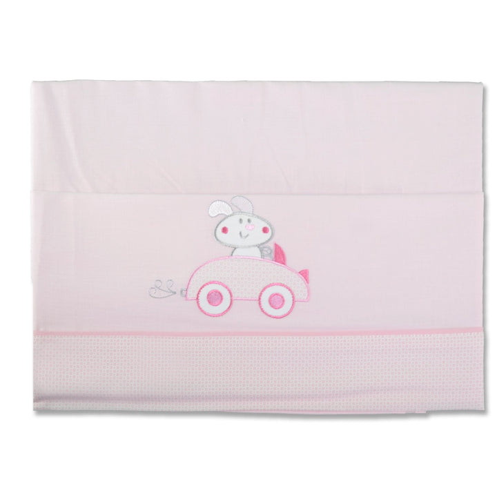 Pekitas Bebe Feine Bettwäsche 3-teilig Wiege 50 x 80 cm100 % Baumwolle Rosa, Rosa