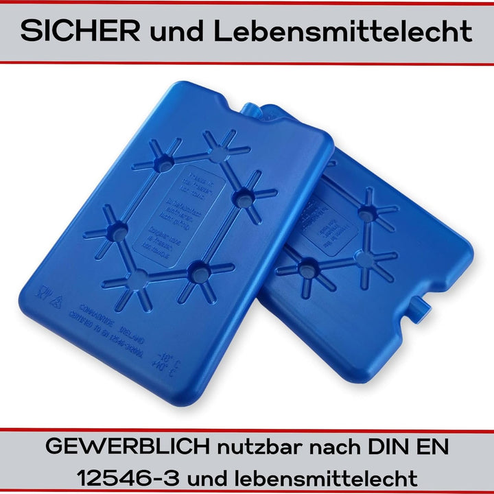ToCi Set Kühlakku mit je 200 ml |Blaue Kühlelemente flach Kühlakkus für Kühltasche oder Kühlbox 16 S
